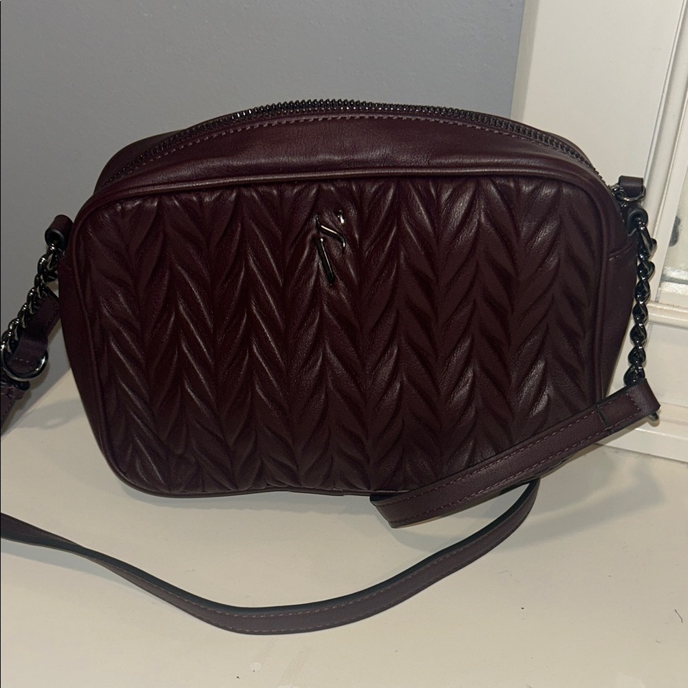 Simply Vera Vera Wang Braided Burgundy Crossbody Bag